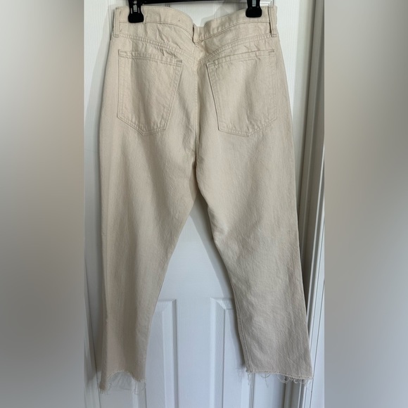 Banana Republic High Rise Straight Ankle Raw Hem Premium Denim Jeans 31 - Picture 5 of 9